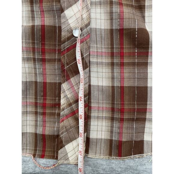 Vintage H Bar C Ranchwear Men's Pearl Snap Shirt Permanent Press Long Tail USA - Picture 13 of 16